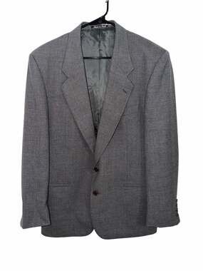 Vintage Valentino Uomo gray Blazer 40 Pure New Wool Made Italy Saks Fifth Ave